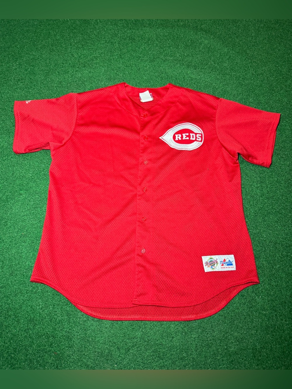 Cincinnati Reds Vintage Jersey Majestic XL 90s Baseball Diamond Collection